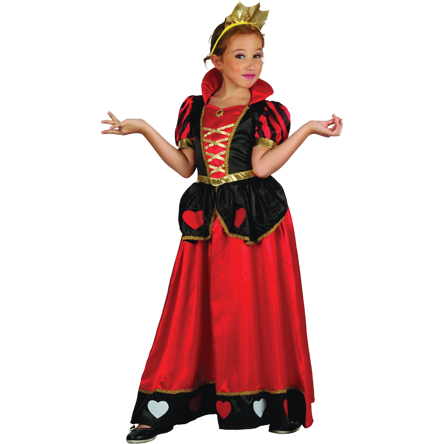 Regal Queen of Hearts Deluxe Girls Costume 8-10