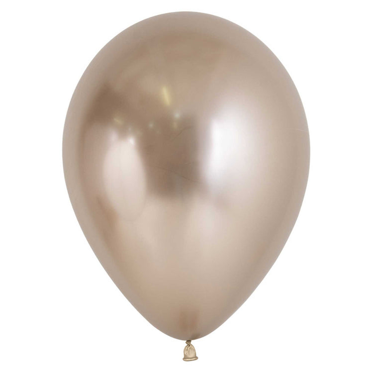 Sempertex 30cm Metallic Reflex Champagne Latex Balloons 971 12PK