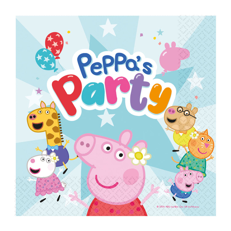Peppas Party Lunch Napkins Pack of 16