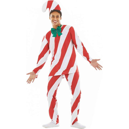 Morph Costume Candy Cane Mens Christmas Costume Size X-Large
