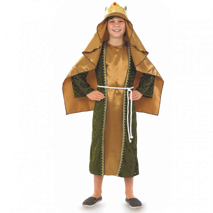 Morph Costume Gold Wise Man Kids Christmas Costume 4-6 Years