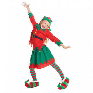 Christmas Elf Girls Christmas Costume 10-12 Years