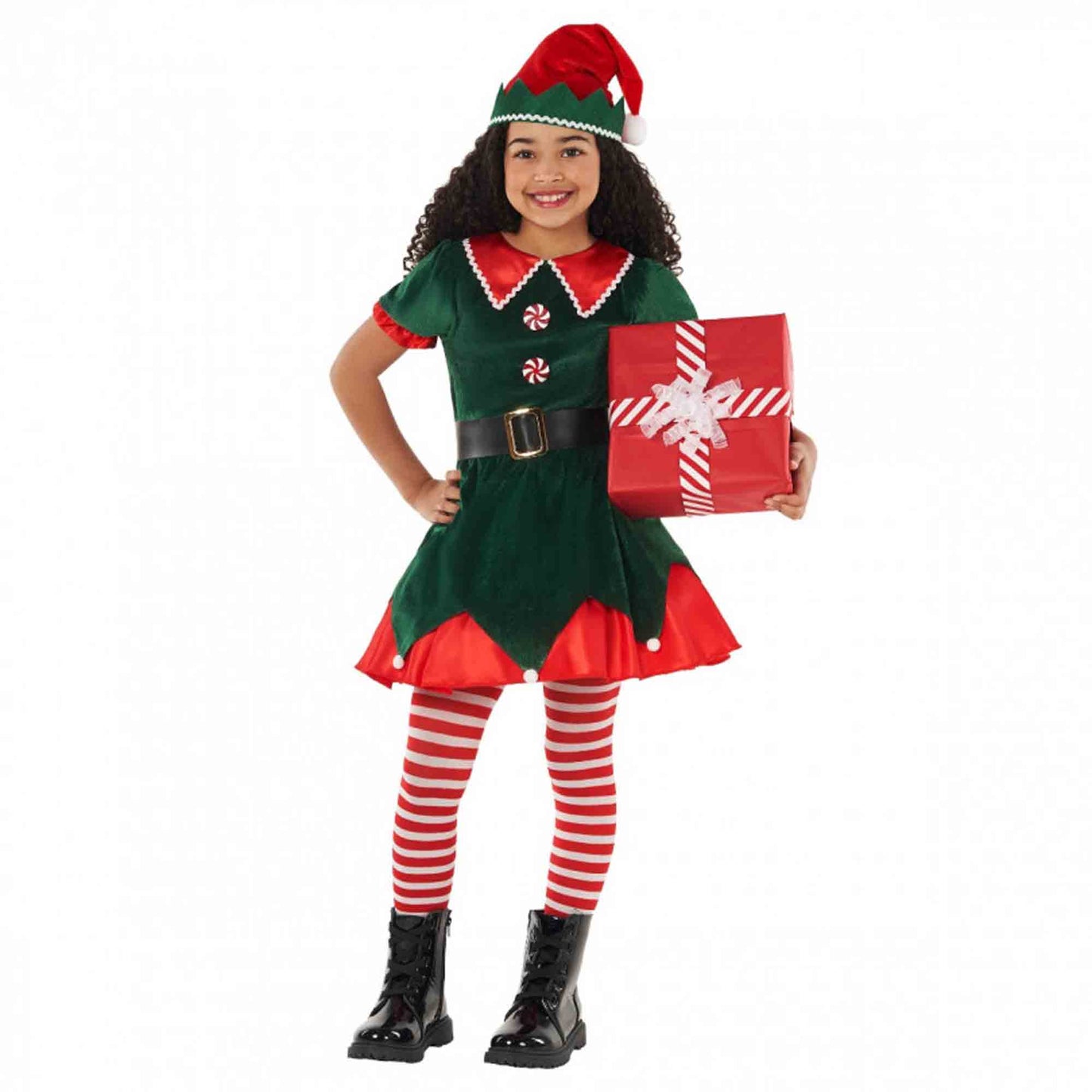 Morph Costume Workshop Elf Dress Green Kids Christmas Costume 7-9 Years