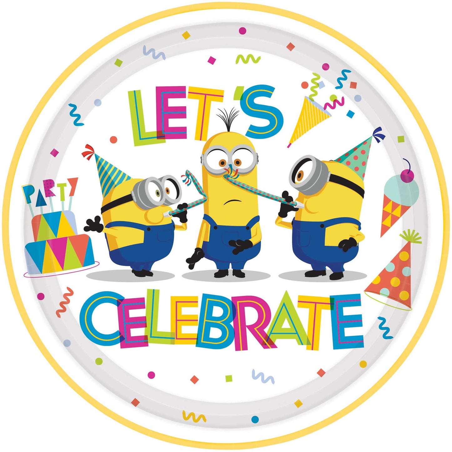 Minions 17cm Round Paper Plates Pack of 8