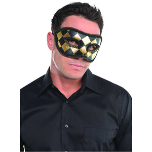 Harlequin Black and Gold Mask