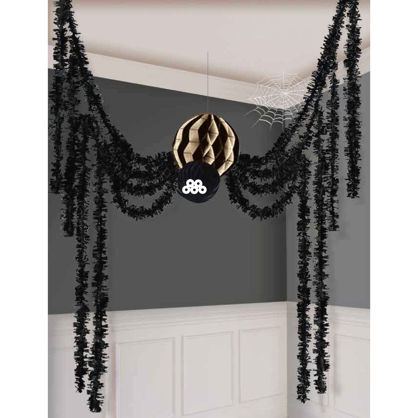 Fright Night Giant Hanging Spider Decoration