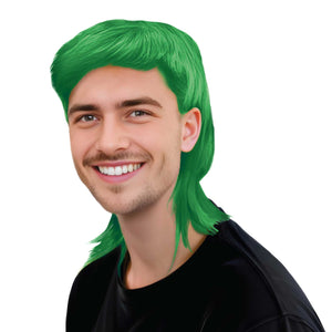 Mullet Wig Green