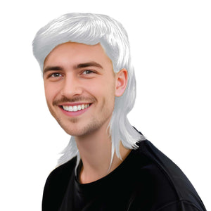 Mullet Wig White