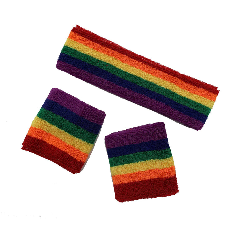 Sweatband Set Rainbow