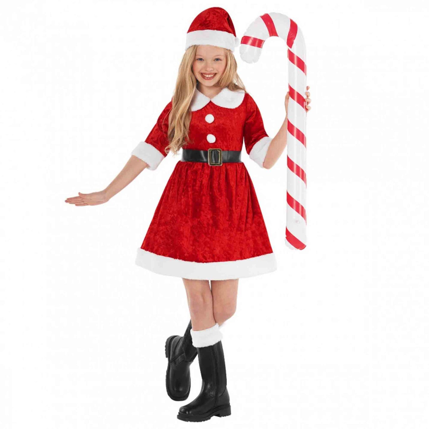 Morph Costume Miss Santa Claus Dress Kids Christmas Costume 10-12 Years