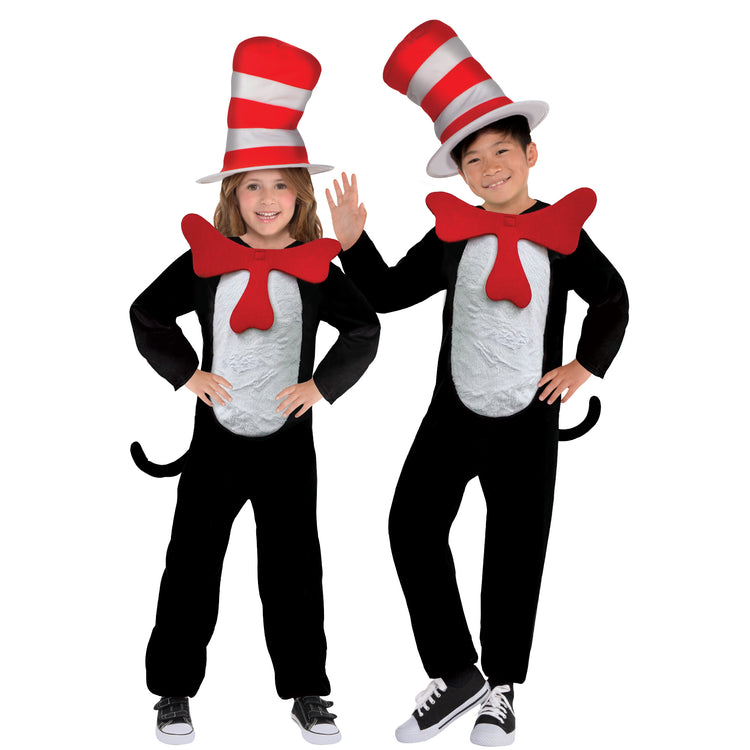 Costume Dr Seuss The Cat in the Hat Jumpsuit 6-8 Years