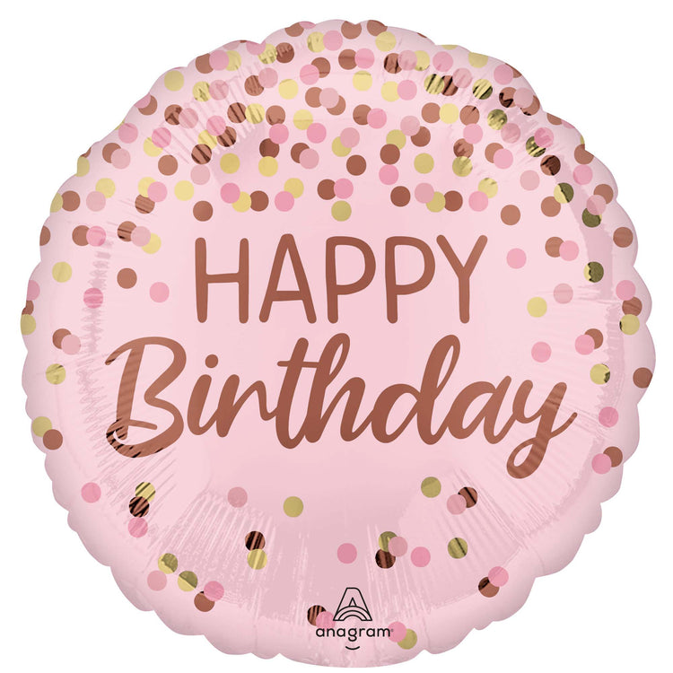 45cm Standard HX Pretty Pink Birthday Balloon