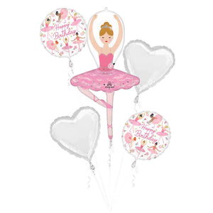 Bouquet Ballerina Girl Birthday Balloon