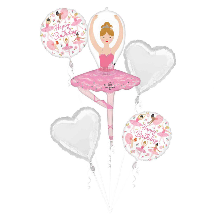 Bouquet Ballerina Girl Birthday Balloon