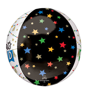 Orbz XL Grad Party Pom Pom and Stars Balloon