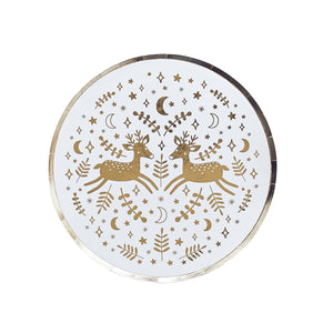 Festive Folklore Reindeer 23cm Paper Plates NPC