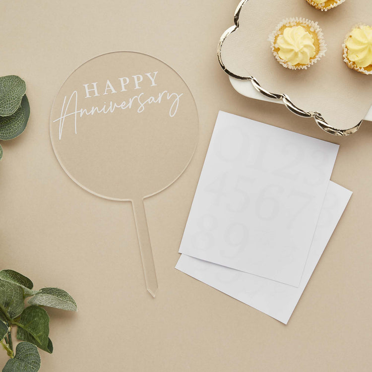 Anniversary Custom Acrylic Cake Topper