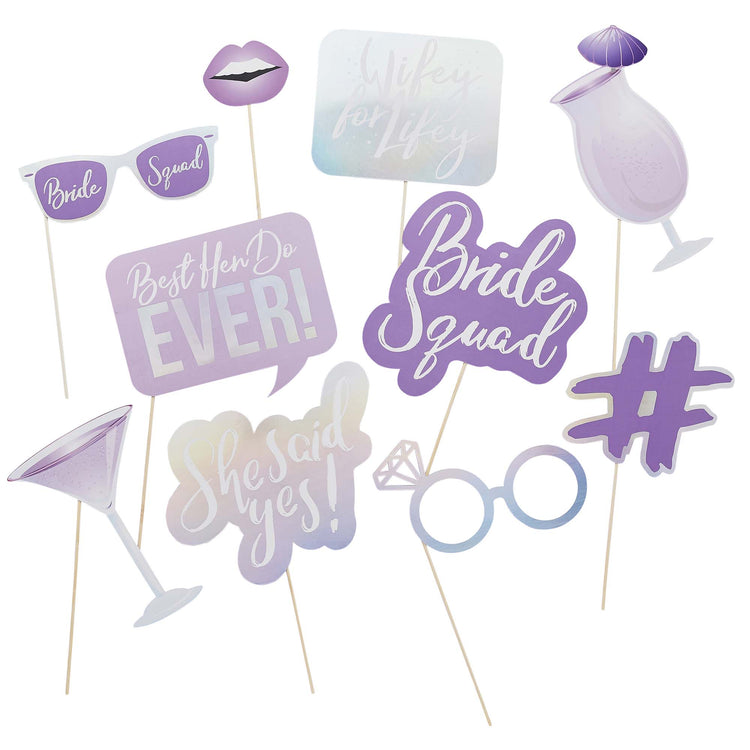 Bride Squad Photo Booth Props