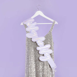 Bride Squad Purple Wifey For Lifey Paper Sash