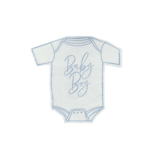 Baby Shower Blue Baby Boy Babygrow Shaped Napkins