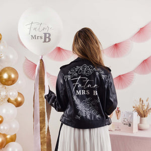 Bride to Be Future Mrs Jumbo 45cm Latex Balloon & Tassel Tail