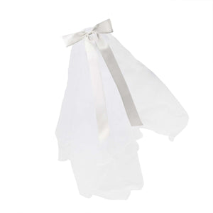 Bride to be White Bow & Veil