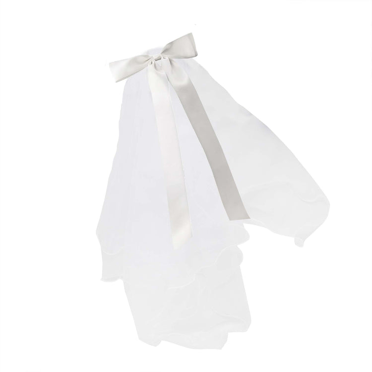 Bride to be White Bow & Veil