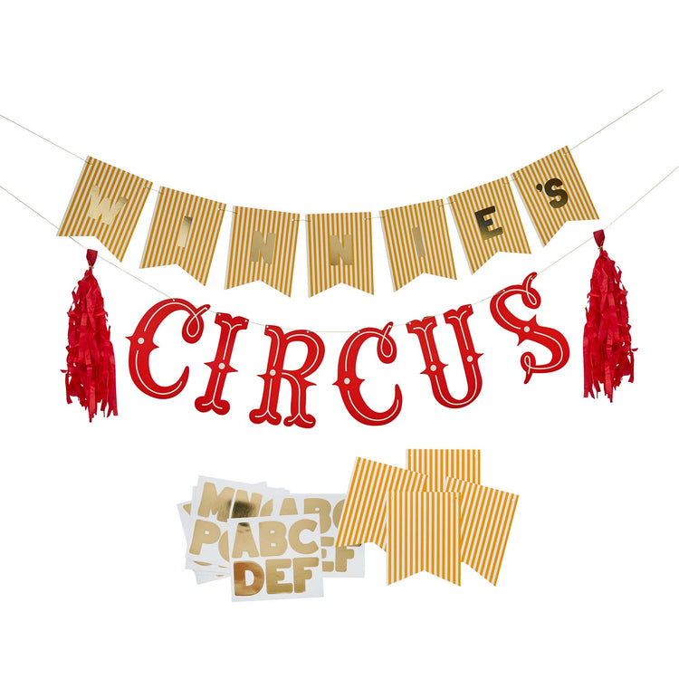 Circus Party Customisable Card Banner 2.2m