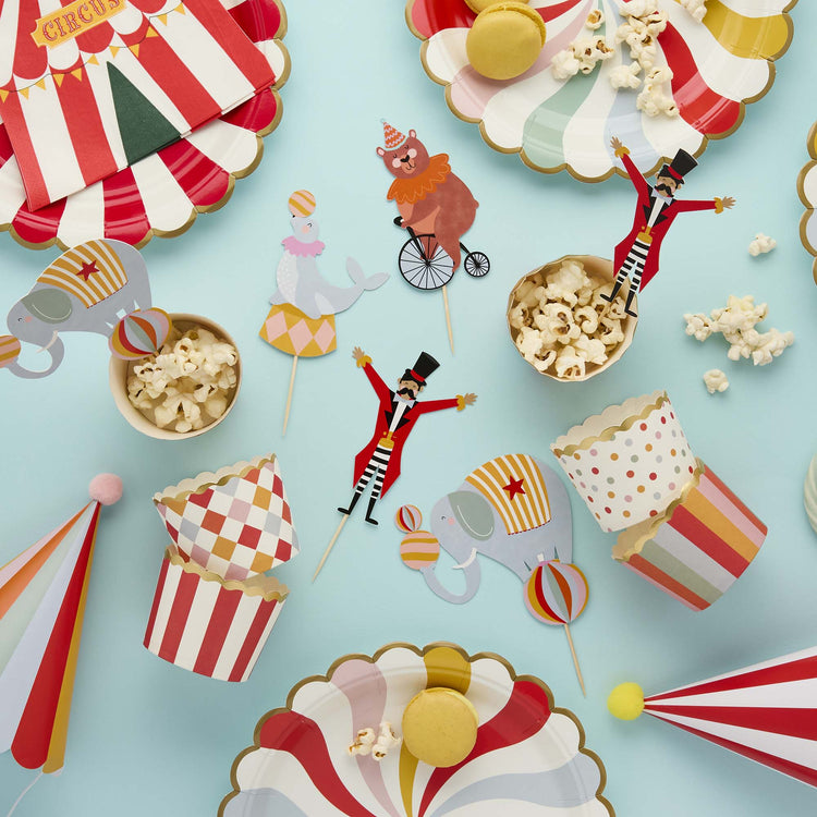 Circus Party Food Picks & Food Cup Set
