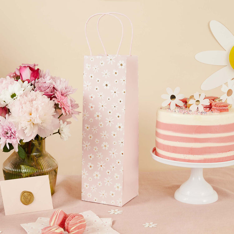 Ditsy Daisies Bottle Gift Bag