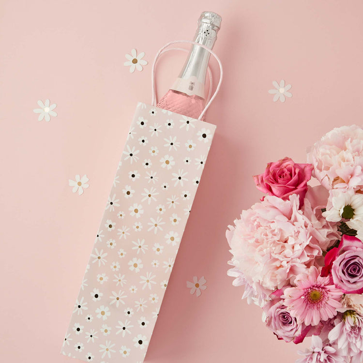 Ditsy Daisies Bottle Gift Bag