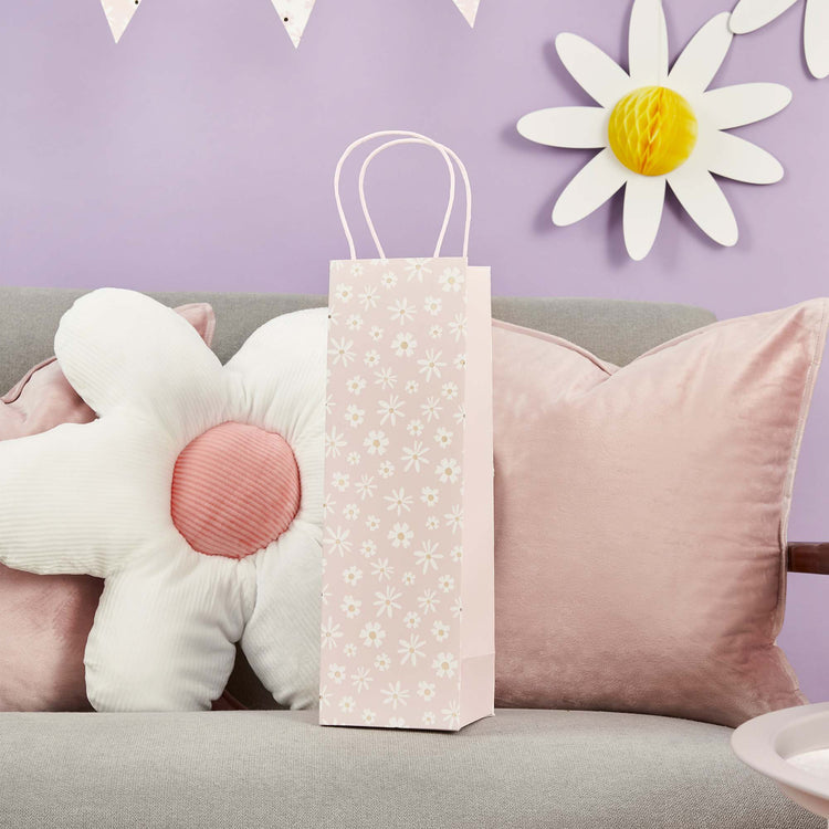 Ditsy Daisies Bottle Gift Bag
