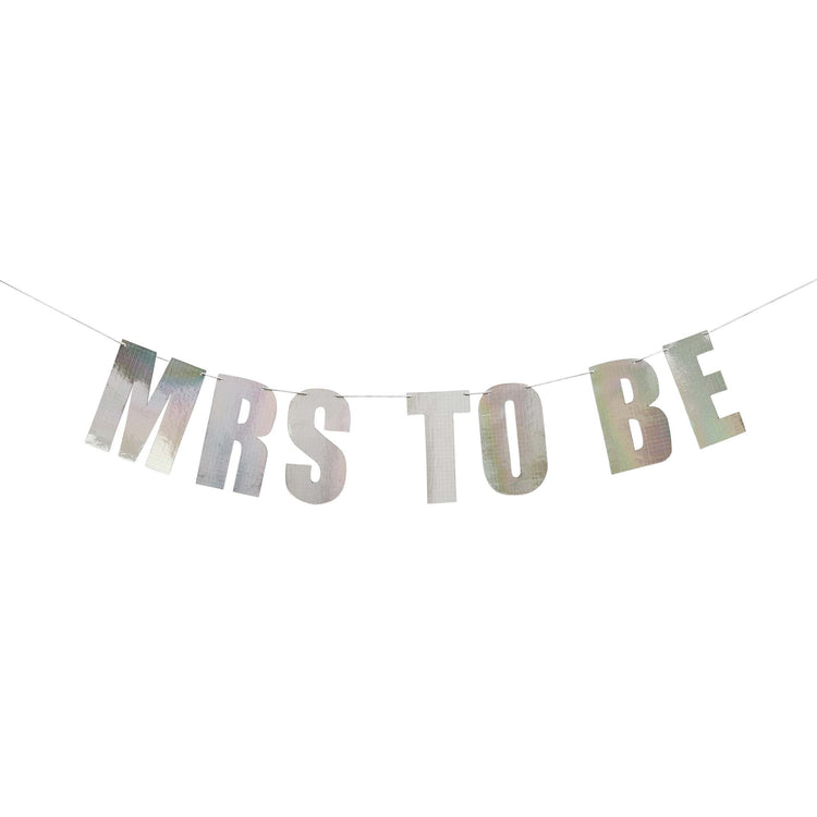 Disco Hen Iridescent Mrs to Be Card Banner 2m