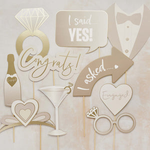Engagement Photo Booth Props