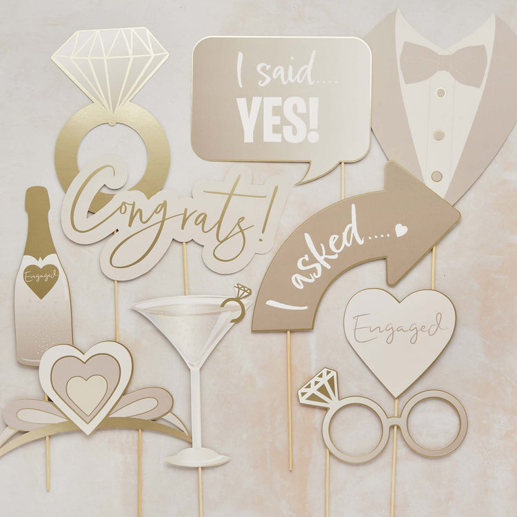 Engagement Photo Booth Props