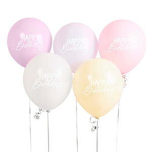 Eco Rainbow Happy Birthday 30cm Latex Balloons