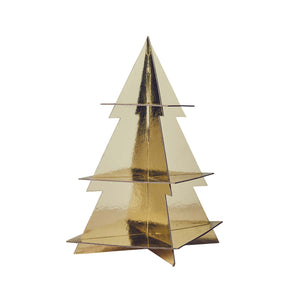 Festive Folklore Gold Christmas Tree Cake Stand