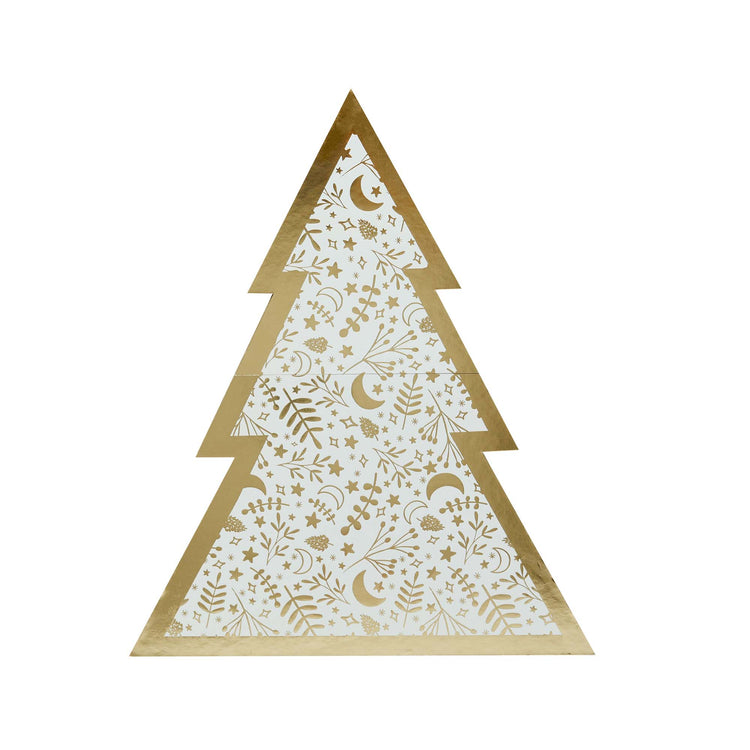 Festive Folklore Gold Christmas Tree Grazing Board