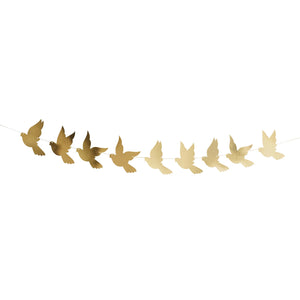 Christening & Communion Gold Dove Card Garland 2m