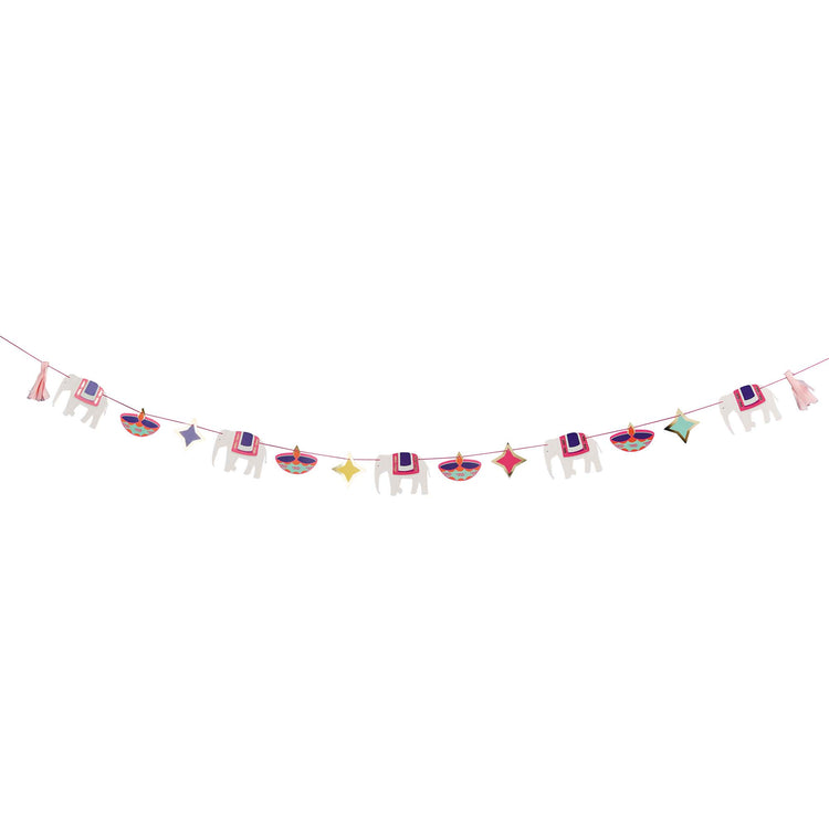 Happy Diwali Tissue Tassel Card Garland 2.5m