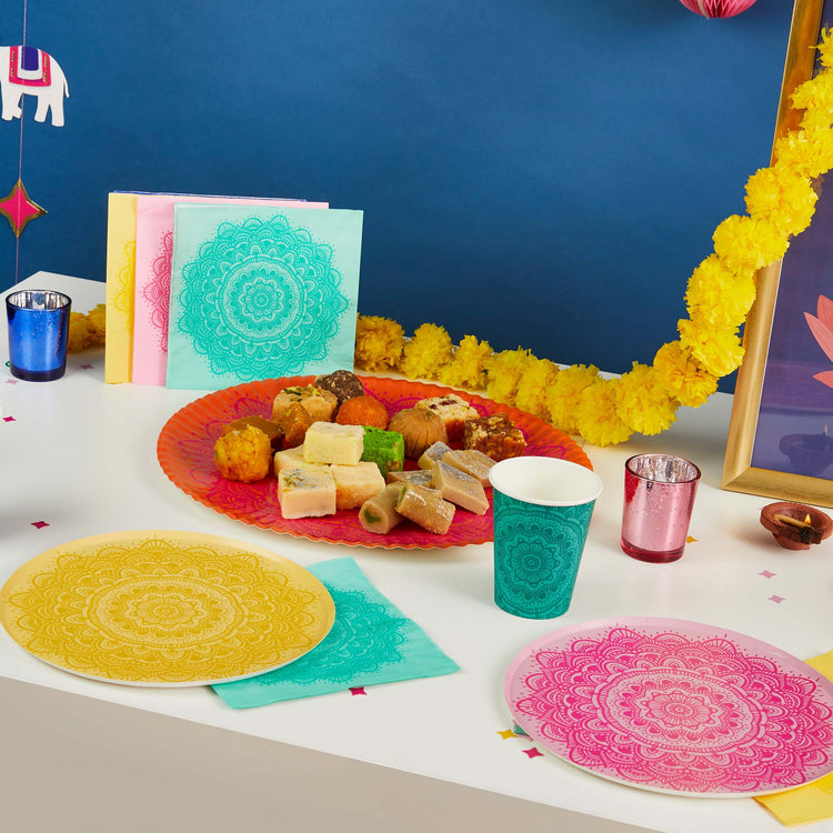 Happy Diwali Mandala 23cm Paper Plates NPC