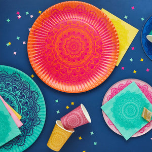 Happy Diwali Mandala Large Paper Platter