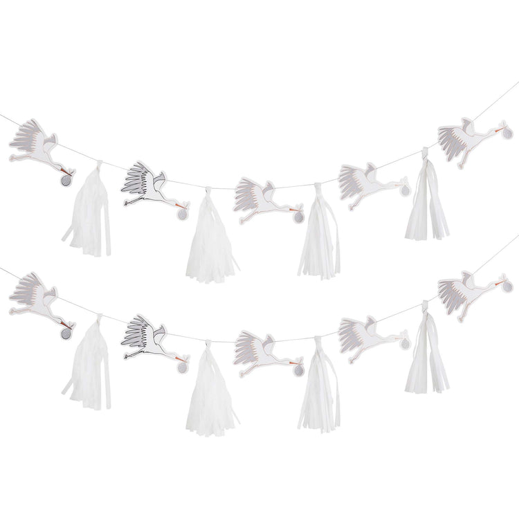 Hello Little One Stork And Tassel DIY Garland 3m