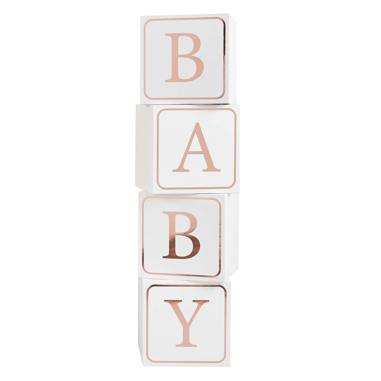 Hello Little One Rose Gold Baby Jumbo Blocks