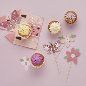 Little Princess Flower & Butterfly Food Picks