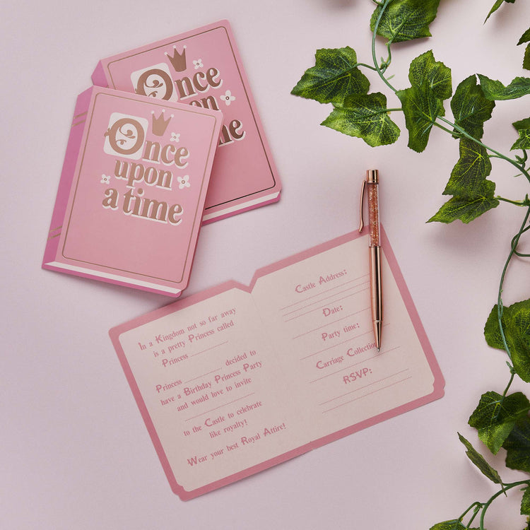 Little Princess Fairytale Book Party Invitations