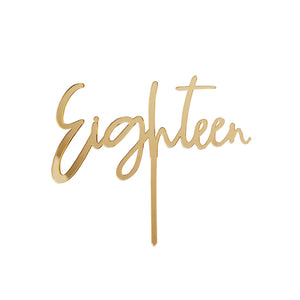 Milestone Birthday Acrylic Cake Topper 18