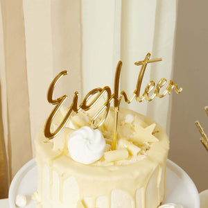 Milestone Birthday Acrylic Cake Topper 18