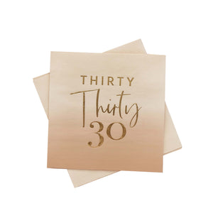 Milestone Birthday Gold Foiled Thirty Lunch Napkins