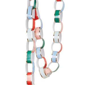 Merry Christmas Pastel & Gold Paper Chains